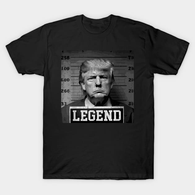 Trump 2024 Mugshot President Legend T-Shirt by StarMa